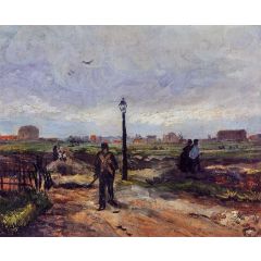 Outskirts of Paris Painting Reproduction