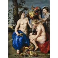Ceres with Two Nymphs Painting Reproduction