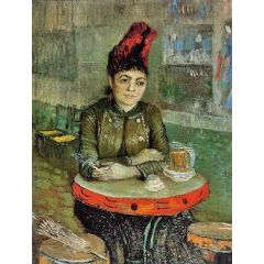 In the café: Agostina Segatori in Le tambourin, 1887 Painting Reproduction
