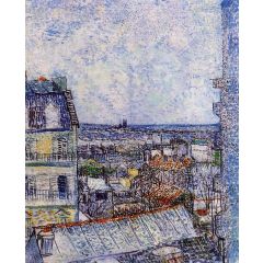 View of Paris from Vincents Room in the Rue Lepic Painting Reproduction