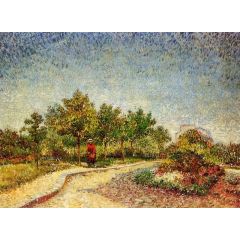 Lane in Voyer-d’Argenson Park at Asnieres Painting Reproduction