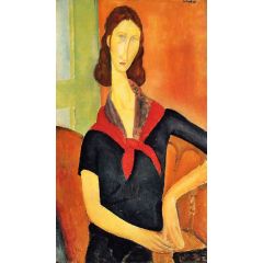 Jeanne Hebuterne in a Scarf Painting Reproduction