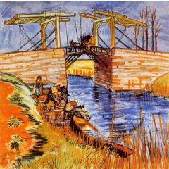 The Langlois Bridge at Arles Painting Reproduction