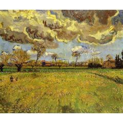 Landscape under a Stormy Sky Painting Reproduction