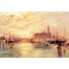 View at Sunset Painting Reproduction