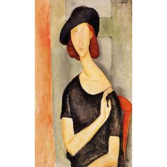 Jeanne Hebuterne in a Hat Painting Reproduction