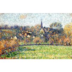View of the Village of Bazincourt Painting Reproduction