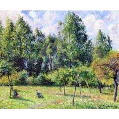Poplars, Morning, Eragny Painting Reproduction