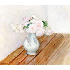 Roses in a Pitcher Painting Reproduction