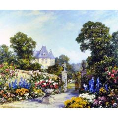 A Parisian Garden Painting Reproduction