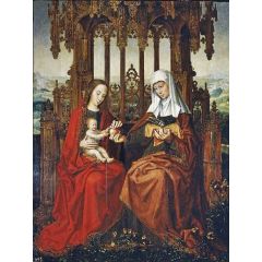 Saint Ann, the Christ Child and the Virgin Painting Reproduction