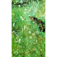 Cat in the Summer Meadow Painting Reproduction