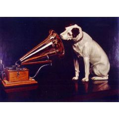 His Master’s Voice Painting Reproduction