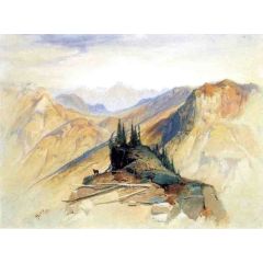 The Yellowstone Range, near Fort Ellis Painting Reproduction