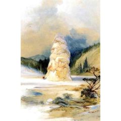 The Hot Springs of Gardiners River, Extinct Geyser Crater Painting Reproduction