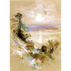 The Yellowstone River, at its Exit from the Yellowstone Lake Painting Reproduction