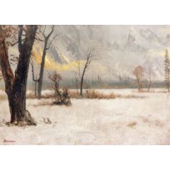 Winter Landscape Painting Reproduction