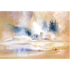 The Grotto Geyser, Fire Hole Basin Painting Reproduction