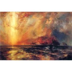 Fiercely the Red Sun Descending, Burned His Way across the Heavens Painting Reproduction