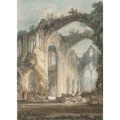 Tintern Abbey: The Crossing and Chancel, Looking towards the East Window Painting Reproduction