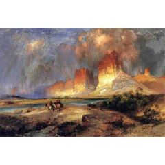 Cliffs of the Upper Colorado River Painting Reproduction