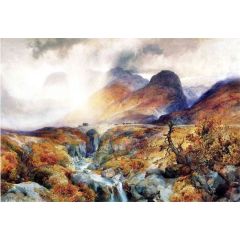 Pass at Glencoe, Scotland Painting Reproduction