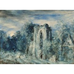 Netley Abbey by Moonlight Painting Reproduction