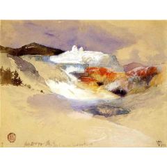 Hot Springs, Yellowstone Painting Reproduction