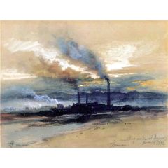 Smelting Works at Denver Painting Reproduction