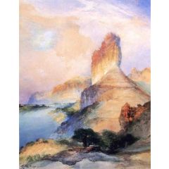 Castle Butte, Green River, Wyoming Painting Reproduction