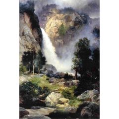 Cascade FAlls, Yosemite Painting Reproduction