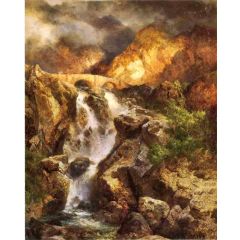 Cascading Water Painting Reproduction
