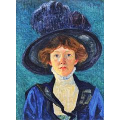Lady With Hat Painting Reproduction