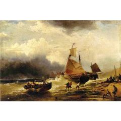 On the Beach at Digby Painting Reproduction