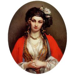 An Oriental Beauty Painting Reproduction