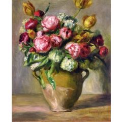 Vase of Peonies Painting Reproduction