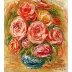 Vase of Roses Painting Reproduction