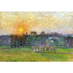 Sunset, Bazincourt Painting Reproduction