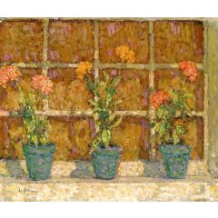 Three Pots of Flowers, Gerberoy Painting Reproduction