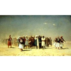 Egyptian Recruits Crossing the Desert Painting Reproduction