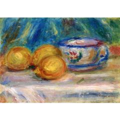 Still Life Three Lemons and a Cup Painting Reproduction