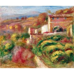 Landscape with Houses in Cagnes Painting Reproduction