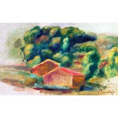 Landscape, Houses Painting Reproduction