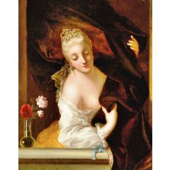 A Lady at a Window Painting Reproduction