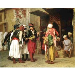Old Clothing Merchant in Cairo(also known as Roaving Merchant in Cairo) Painting Reproduction