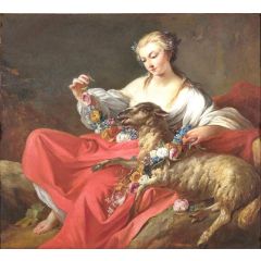 The Favorite Lamb Painting Reproduction