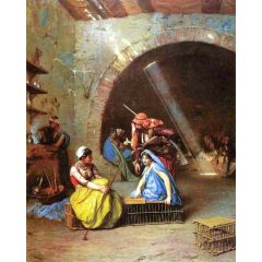 Almehs Playing Chess Painting Reproduction