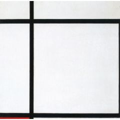 Composition II, with Red(also known as Composition in a Square) Painting Reproduction