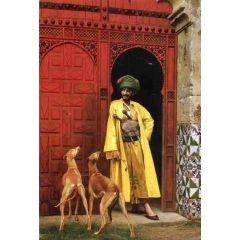 An Arab and His Dogs Painting Reproduction