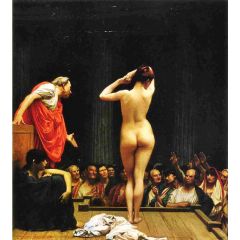 Selling Slaves in Rome Painting Reproduction